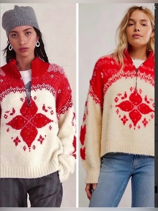 Free People Sweaters - FREE PEOPLE Mythical Fair Isle Pattern Sweater size medium